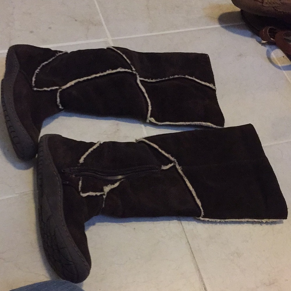 Suede leather winter boots